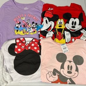 4 Mickey/Minnie Disney Shirts